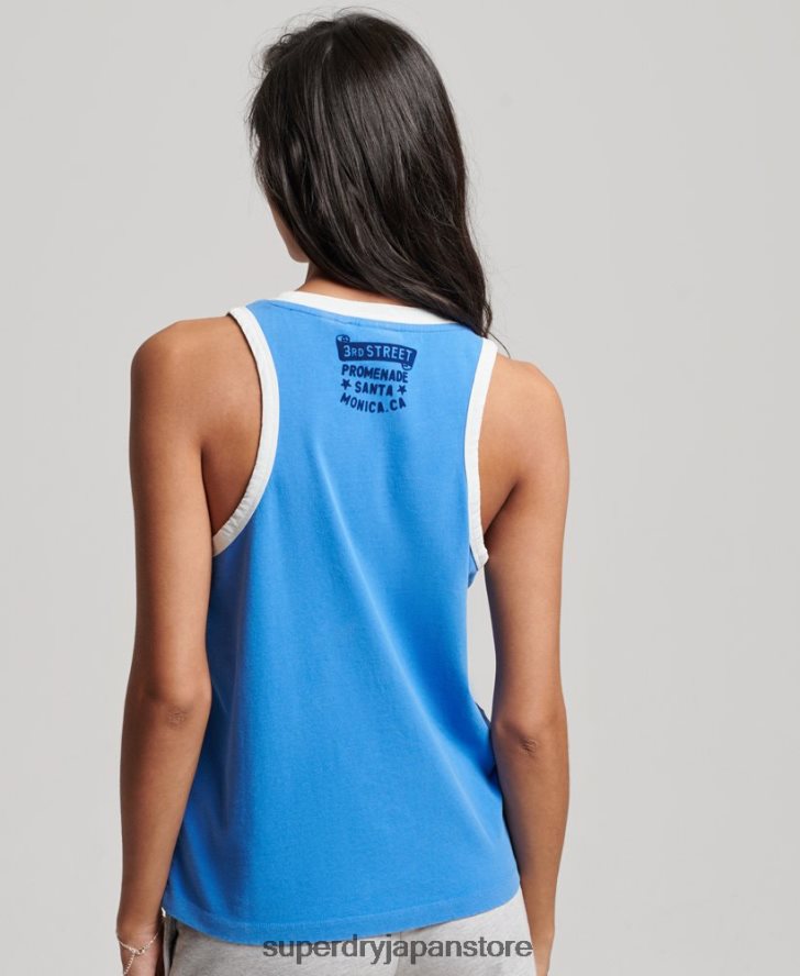 ヴィンテージロールウィズベスト 女性 Superdry 衣類 青 2J62PZ2174