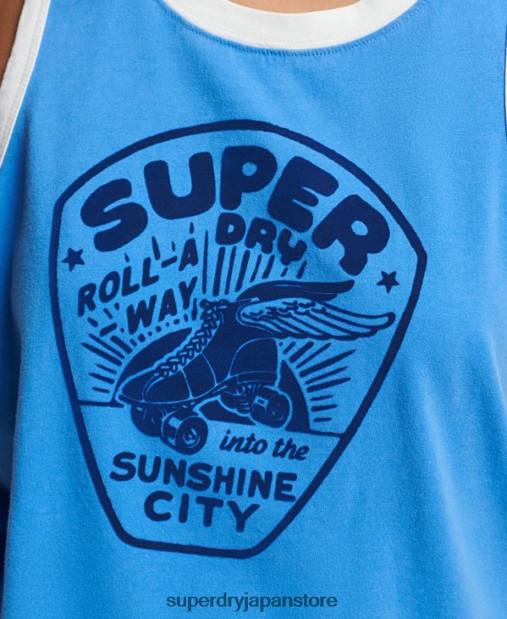 ヴィンテージロールウィズベスト 女性 Superdry 衣類 青 2J62PZ2174