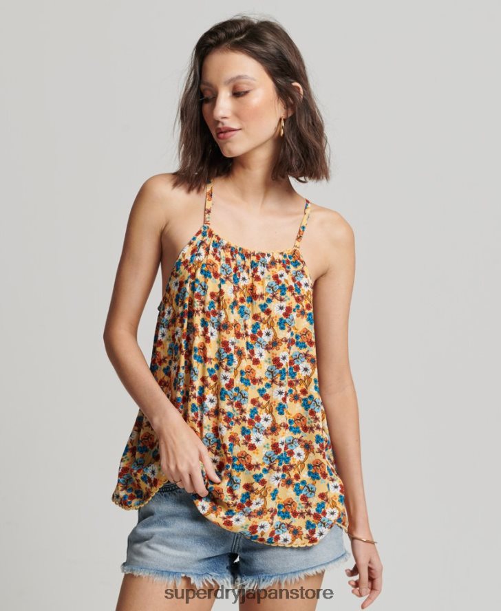 ホルタービーチキャミトップ 女性 Superdry 衣類 黄色 2J62PZ2176