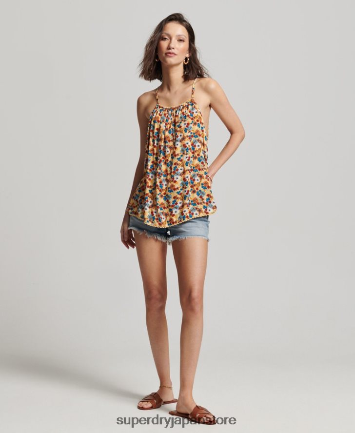 ホルタービーチキャミトップ 女性 Superdry 衣類 黄色 2J62PZ2176