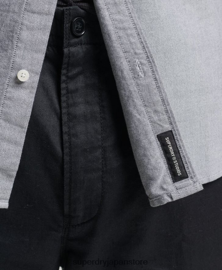 オーガニックコットンユニオックスフォードシャツ 男性 Superdry 衣類 グレー 2J62PZ217
