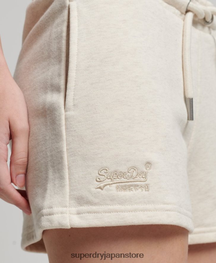 ヴィンテージロゴ刺繍ジャージーショーツ 女性 Superdry 衣類 クリーム 2J62PZ2181