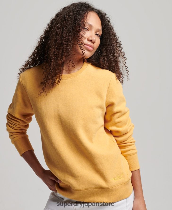 ヴィンテージロゴ刺繍クルースウェットシャツ 女性 Superdry 衣類 黄色 2J62PZ2186