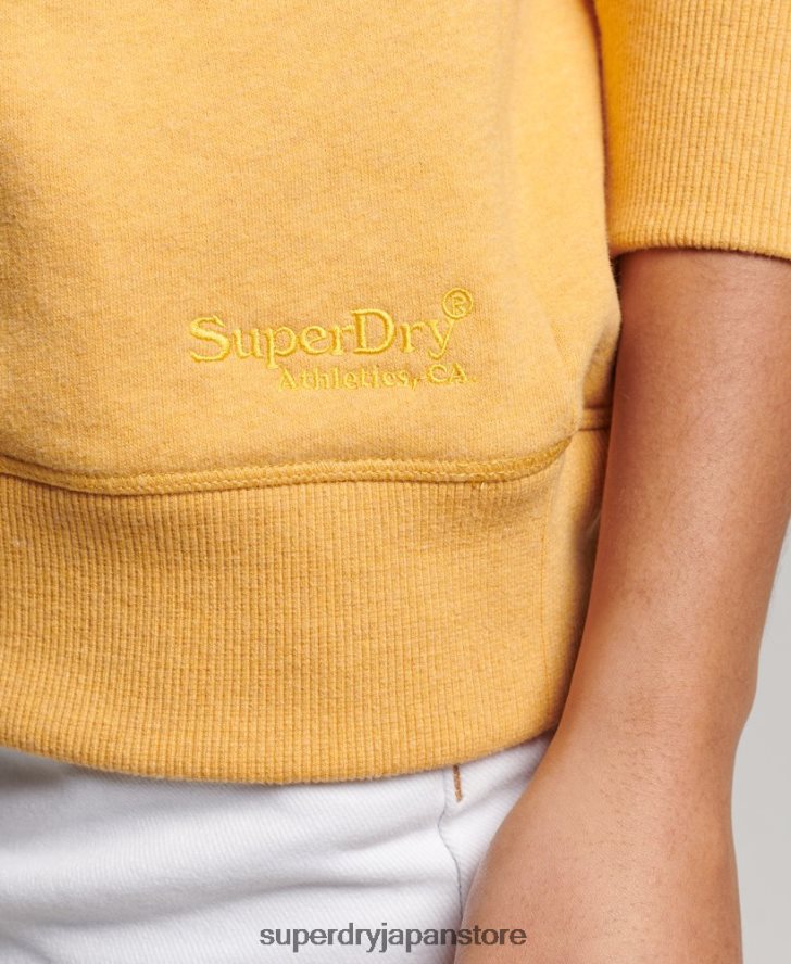 ヴィンテージロゴ刺繍クルースウェットシャツ 女性 Superdry 衣類 黄色 2J62PZ2186