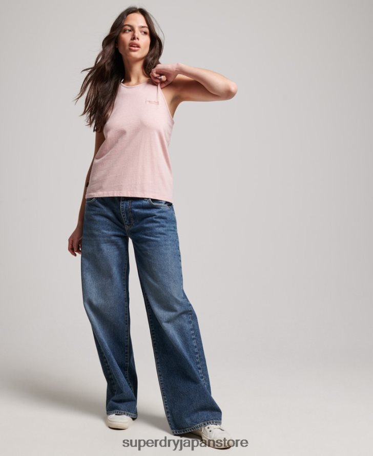 ヴィンテージロゴベスト 女性 Superdry 衣類 ピンク 2J62PZ2191