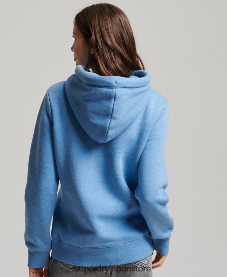 ヴィンテージロゴ刺繍パーカー 女性 Superdry 衣類 青 2J62PZ2194