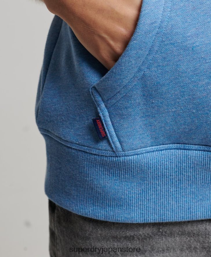 ヴィンテージロゴ刺繍パーカー 女性 Superdry 衣類 青 2J62PZ2194