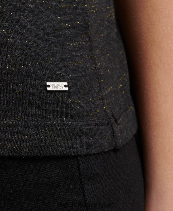 スタジオジャージタンクトップ 女性 Superdry 衣類 黒 2J62PZ2201