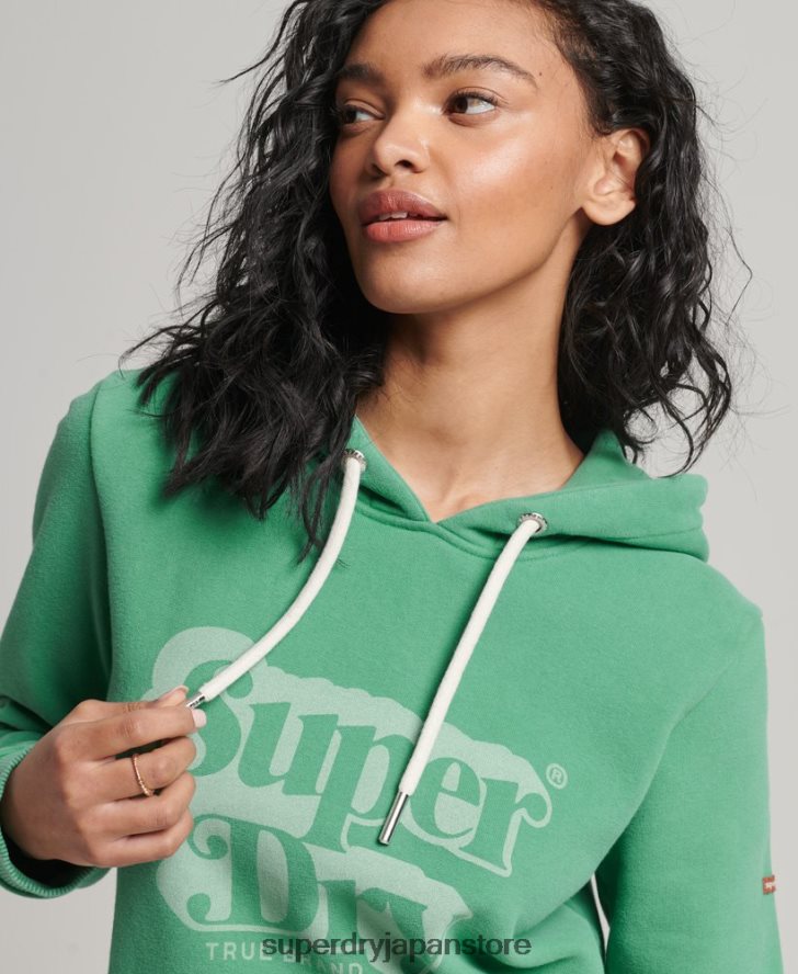 ヴィンテージシャドウパーカー 女性 Superdry 衣類 緑 2J62PZ2202