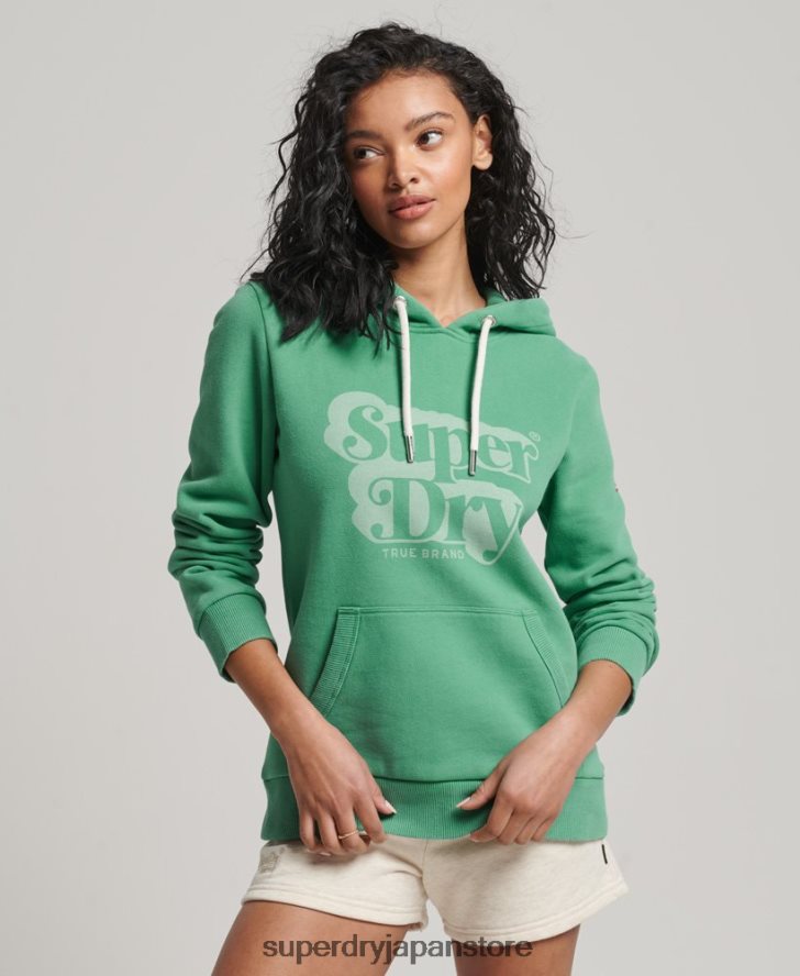 ヴィンテージシャドウパーカー 女性 Superdry 衣類 緑 2J62PZ2202