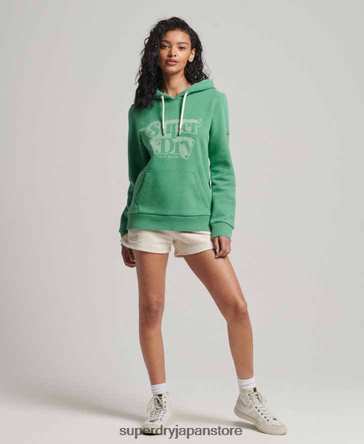 ヴィンテージシャドウパーカー 女性 Superdry 衣類 緑 2J62PZ2202