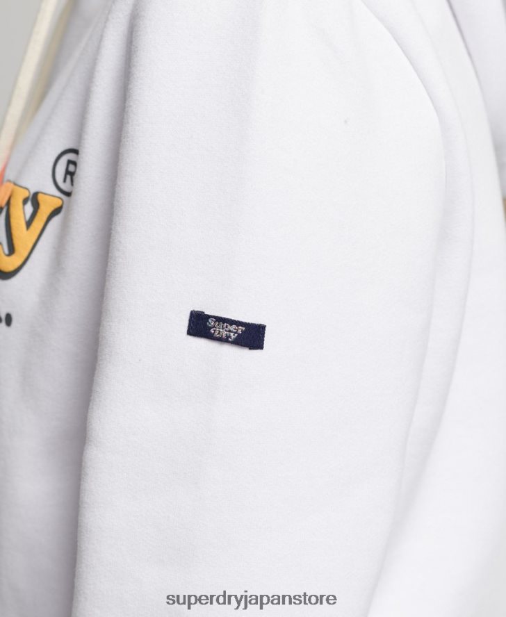 ヴィンテージレインボーパーカー 女性 Superdry 衣類 白 2J62PZ2206