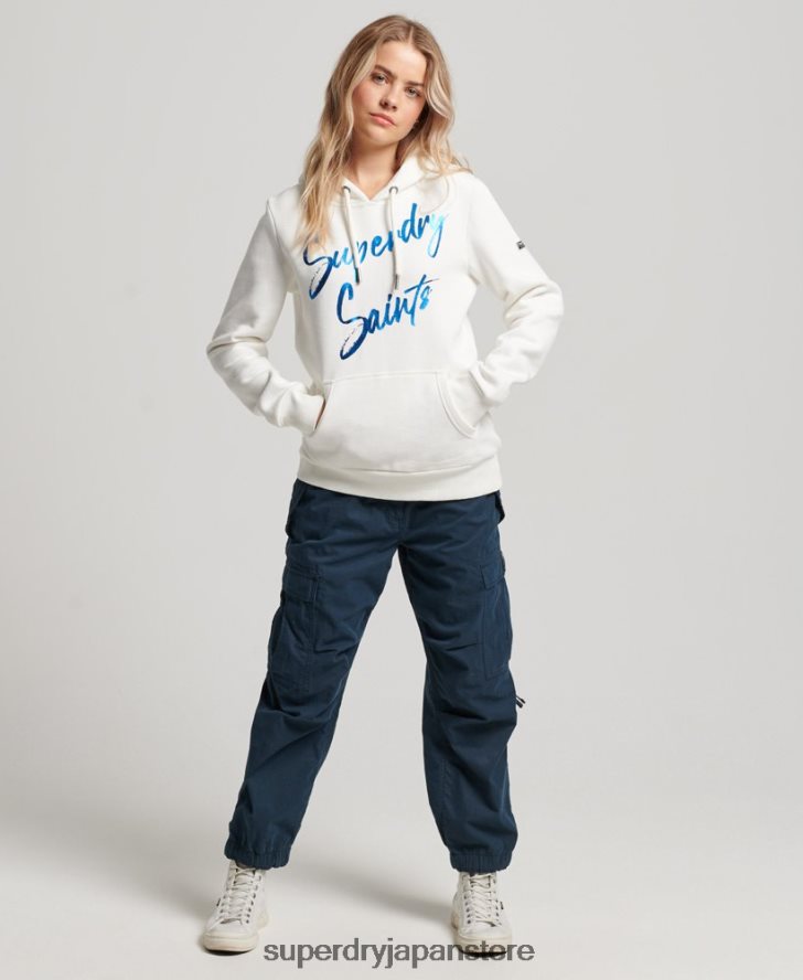 装飾パーカー 女性 Superdry 衣類 白 2J62PZ2210