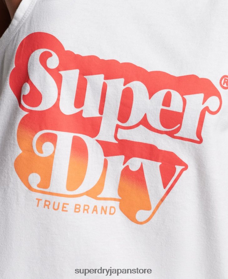 ヴィンテージシャドーベストトップ 女性 Superdry 衣類 白 2J62PZ2216