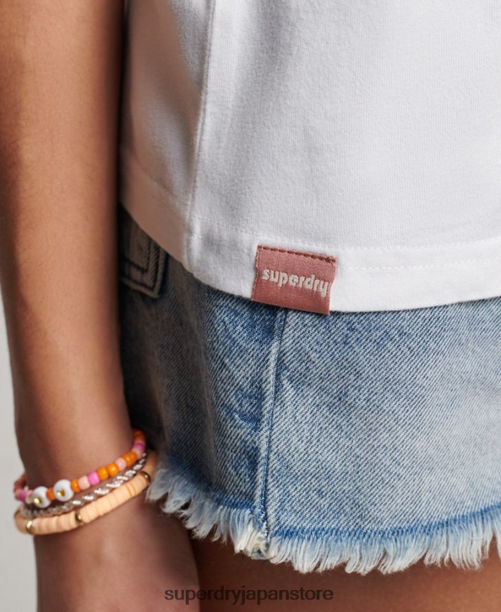 ヴィンテージシャドーベストトップ 女性 Superdry 衣類 白 2J62PZ2216