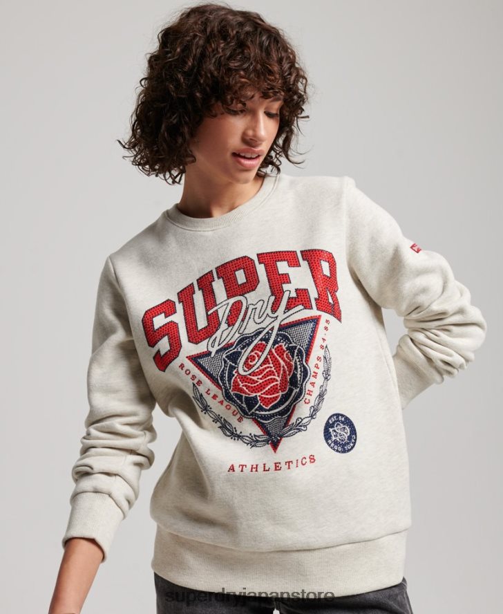 ヴィンテージ フランチャイズ クルー スウェットシャツ 女性 Superdry 衣類 クリーム 2J62PZ2228