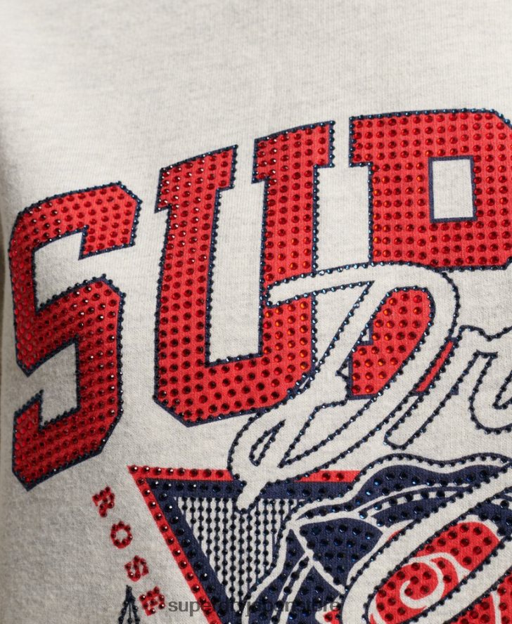 ヴィンテージ フランチャイズ クルー スウェットシャツ 女性 Superdry 衣類 クリーム 2J62PZ2228