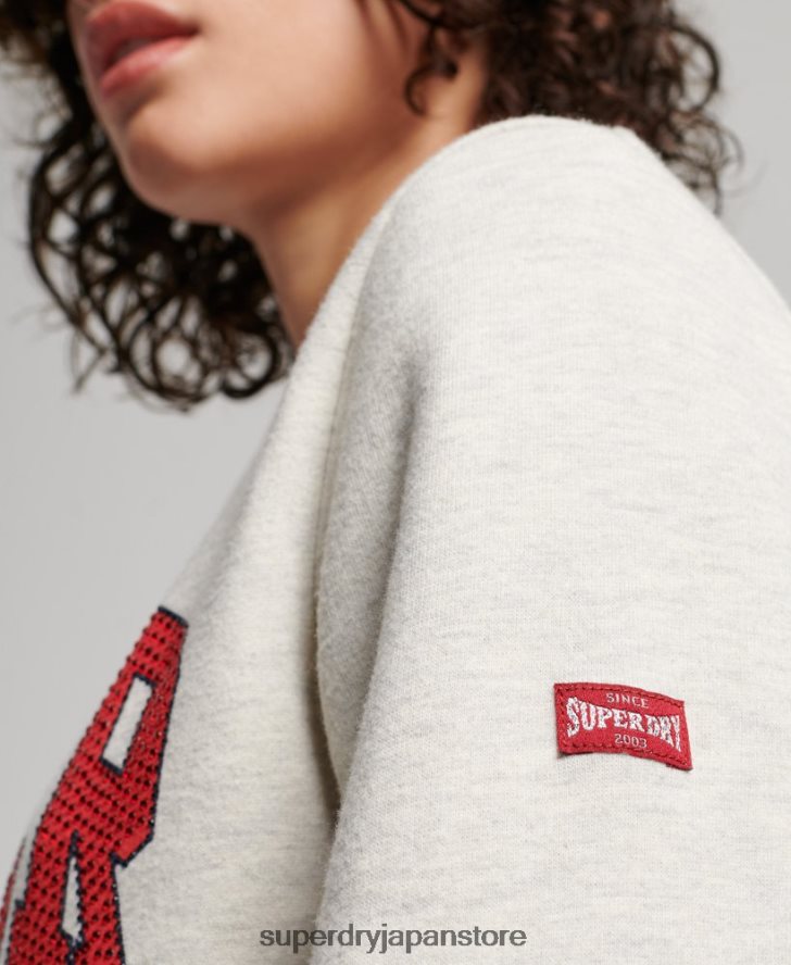 ヴィンテージ フランチャイズ クルー スウェットシャツ 女性 Superdry 衣類 クリーム 2J62PZ2228