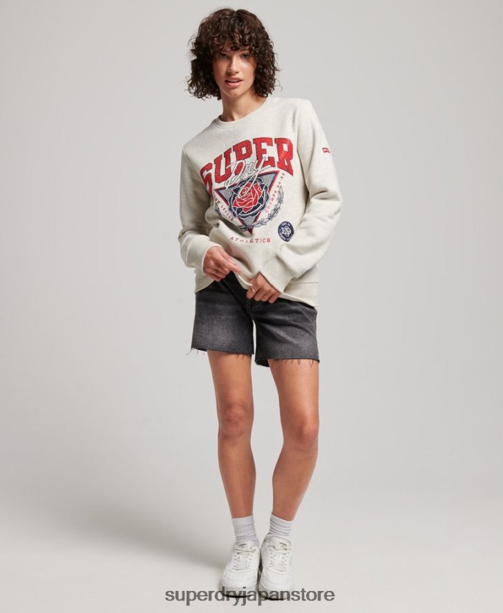 ヴィンテージ フランチャイズ クルー スウェットシャツ 女性 Superdry 衣類 クリーム 2J62PZ2228