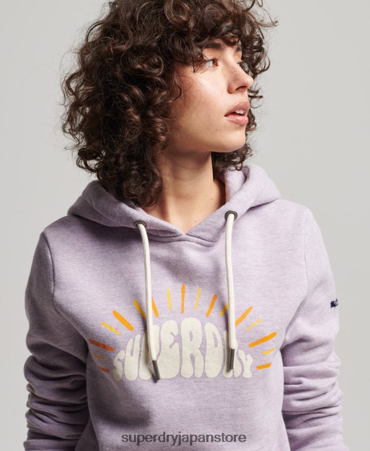 ヴィンテージノスタルジアパーカー 女性 Superdry 衣類 紫 2J62PZ2235