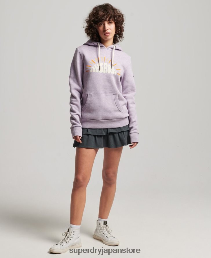 ヴィンテージノスタルジアパーカー 女性 Superdry 衣類 紫 2J62PZ2235