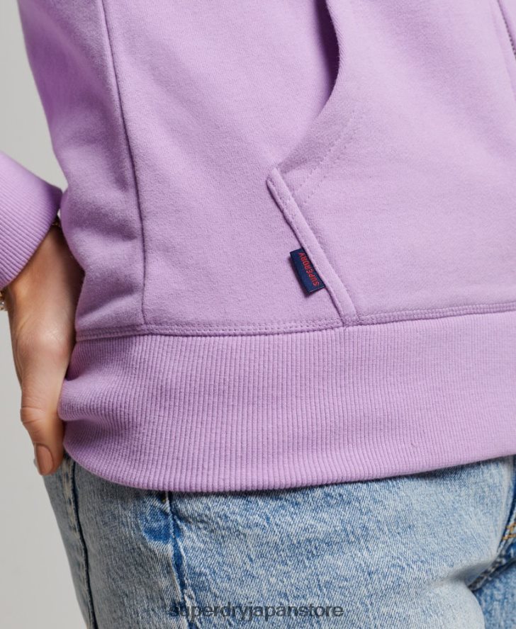 ヴィンテージロゴ刺繍ジップパーカー 女性 Superdry 衣類 紫 2J62PZ2238