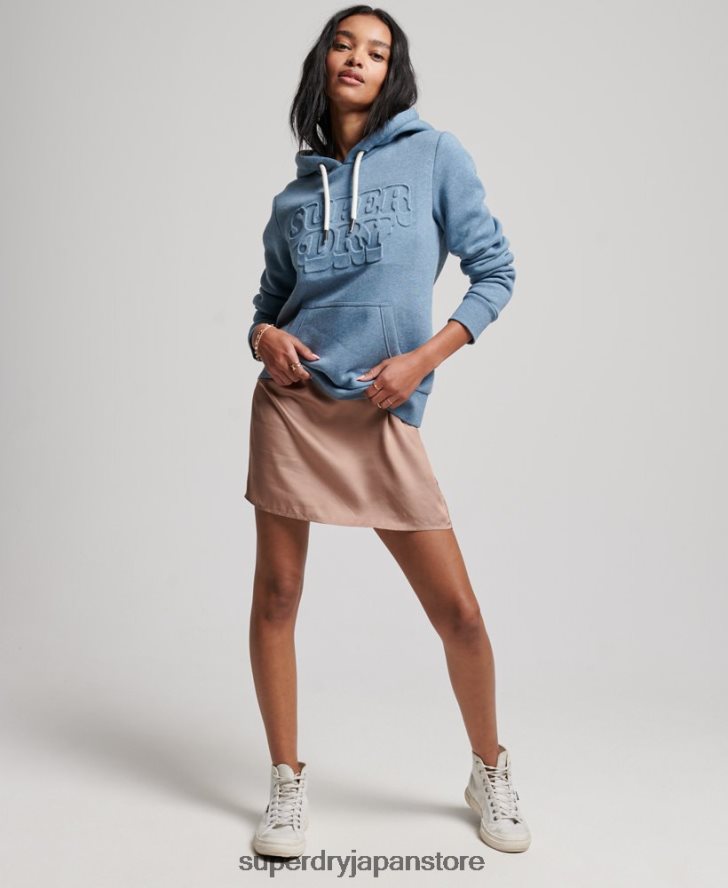 ヴィンテージクーパーエンボスパーカー 女性 Superdry 衣類 ライトブルー 2J62PZ2241