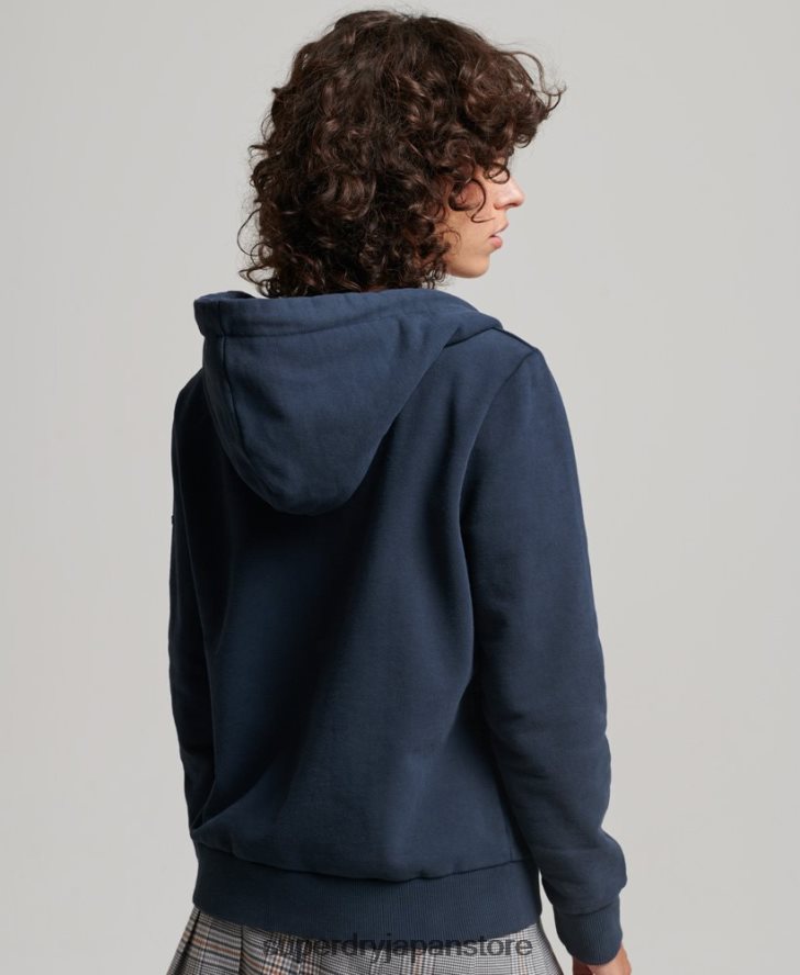 ヴィンテージ レインボー ジップ パーカー 女性 Superdry 衣類 海軍 2J62PZ2242