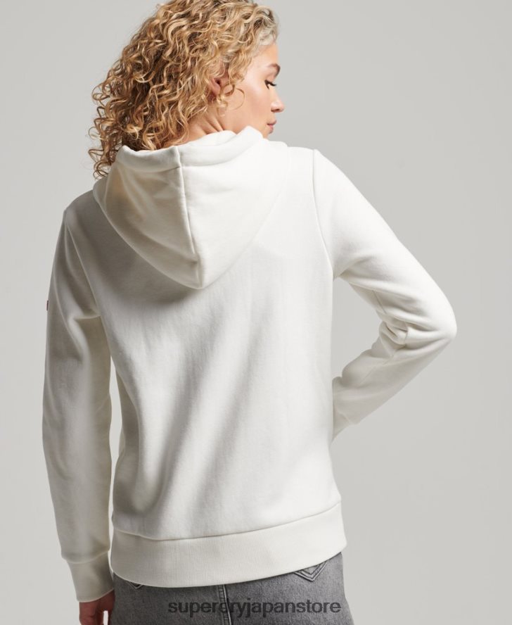 ヴィンテージロゴネオンジップパーカー 女性 Superdry 衣類 クリーム 2J62PZ2252