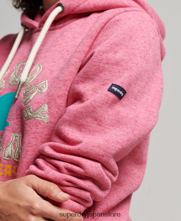 ヴィンテージの素晴らしいアウトドアパーカー 女性 Superdry 衣類 ピンク 2J62PZ2257
