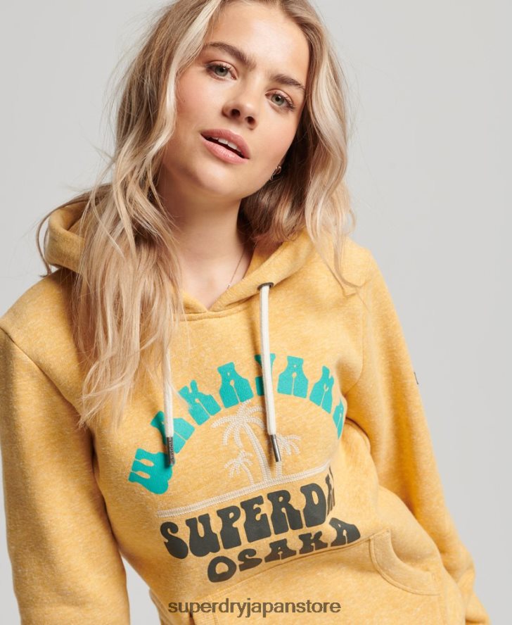 ヴィンテージの素晴らしいアウトドアパーカー 女性 Superdry 衣類 黄色 2J62PZ2258
