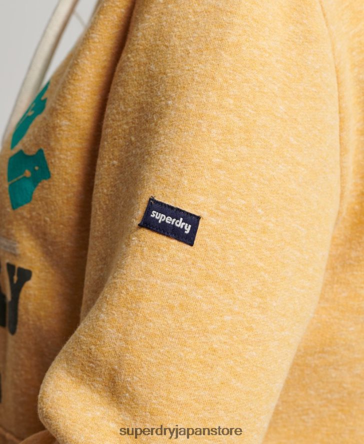 ヴィンテージの素晴らしいアウトドアパーカー 女性 Superdry 衣類 黄色 2J62PZ2258