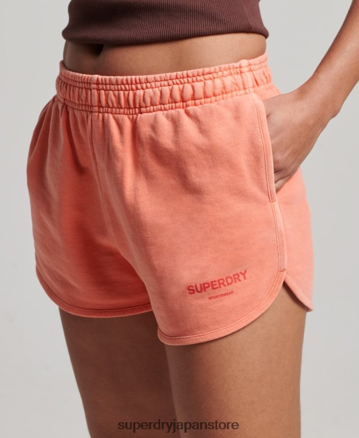 コアスポーツスウェットショーツ 女性 Superdry 衣類 コーラル 2J62PZ2268