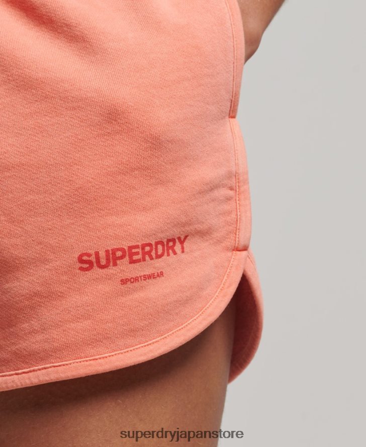 コアスポーツスウェットショーツ 女性 Superdry 衣類 コーラル 2J62PZ2268