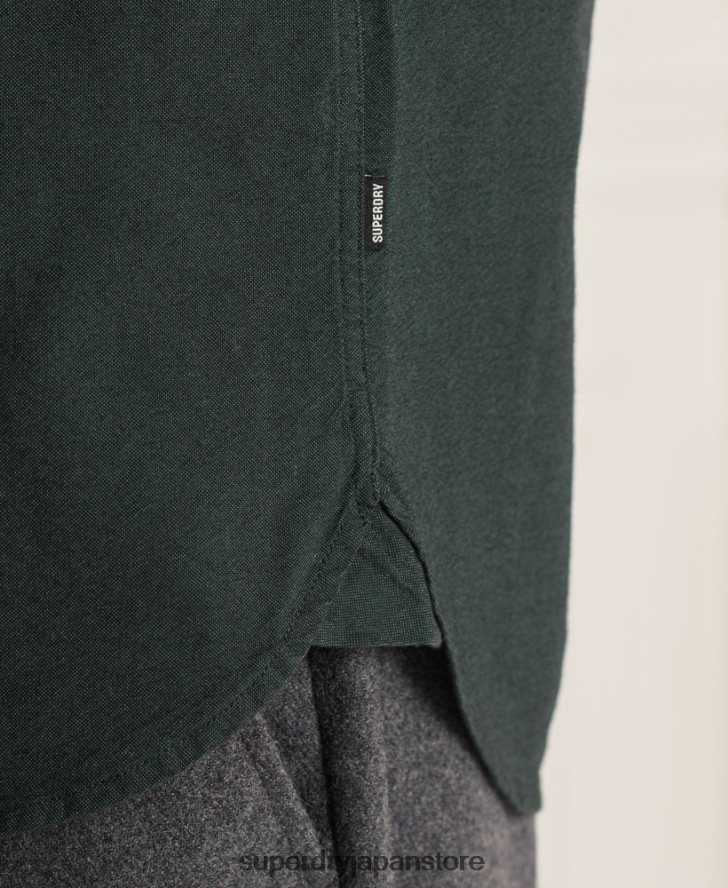 オーガニックコットンユニオックスフォードシャツ 男性 Superdry 衣類 緑 2J62PZ226