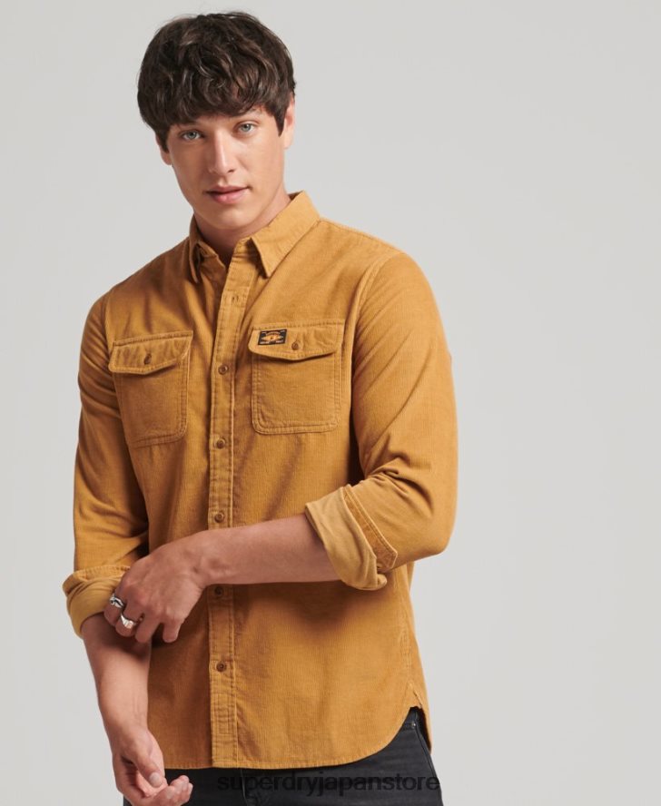 トレイルズマンコードシャツ 男性 Superdry 衣類 黄色 2J62PZ227