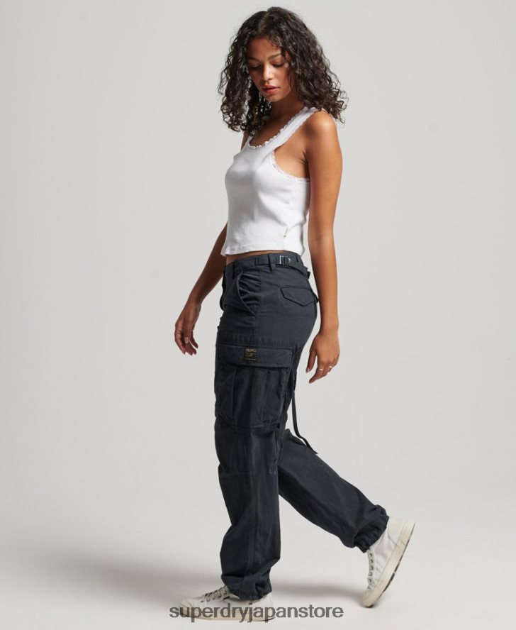 ヴィンテージローライズカーゴパンツ 女性 Superdry 衣類 海軍 2J62PZ2273