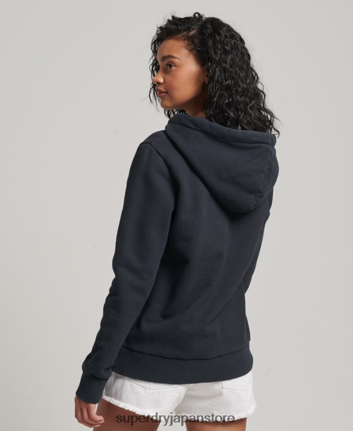 ヴィンテージダウンタウンスクリプトパーカー 女性 Superdry 衣類 濃い灰色 2J62PZ2274