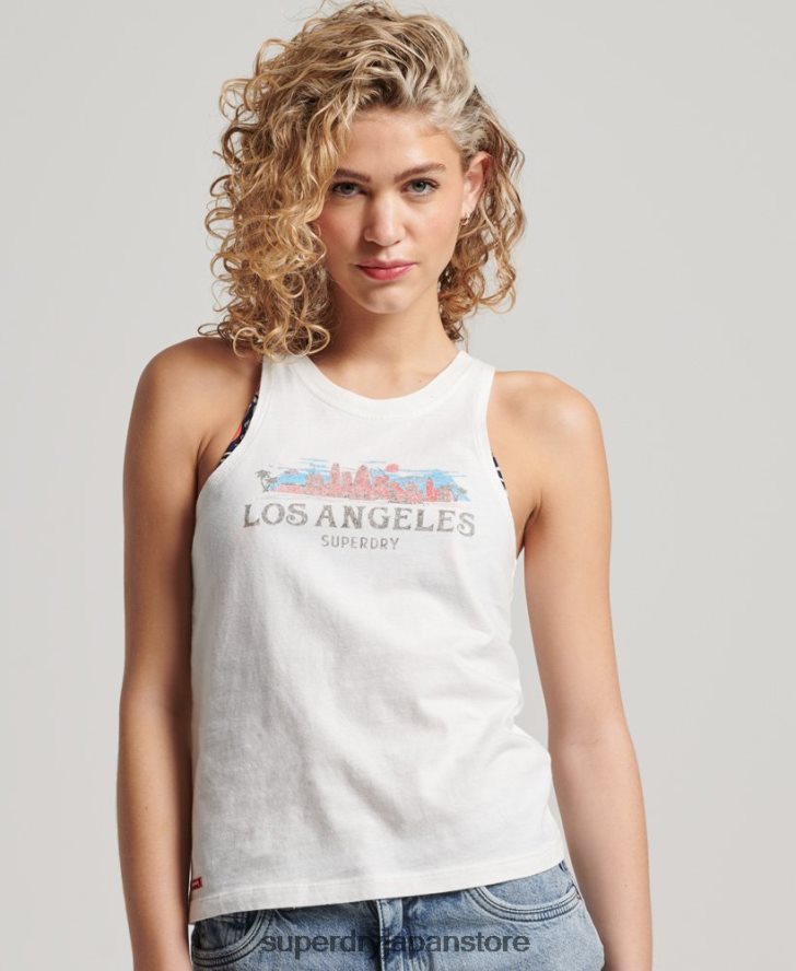 ヴィンテージシティお土産ベスト 女性 Superdry 衣類 クリーム 2J62PZ2275
