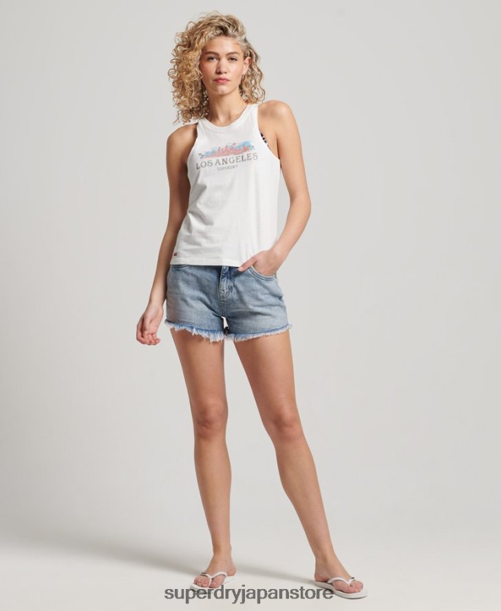 ヴィンテージシティお土産ベスト 女性 Superdry 衣類 クリーム 2J62PZ2275