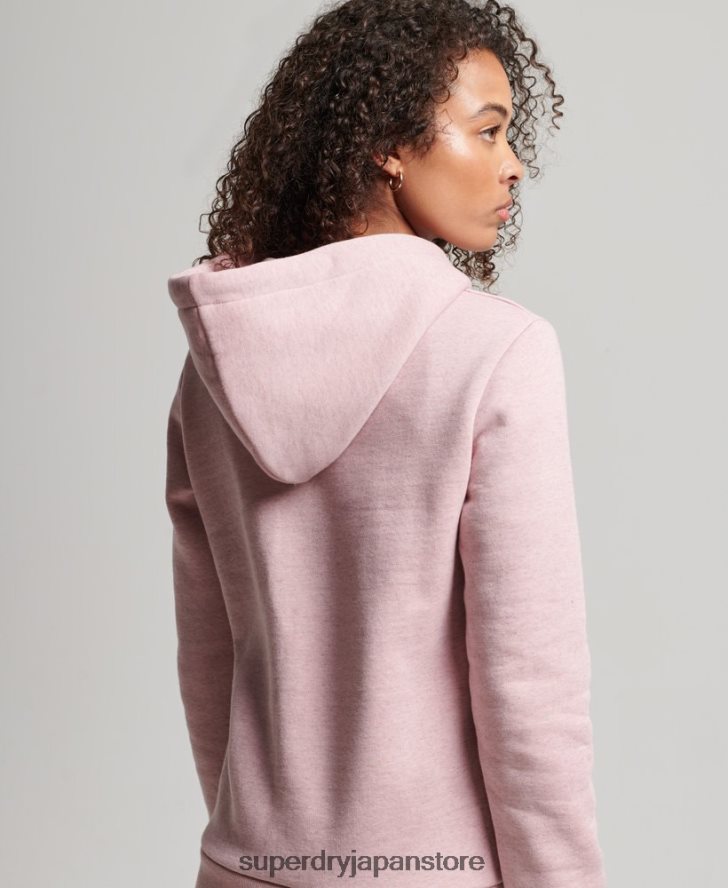 ヴィンテージ スクリプトカレッジパーカー 女性 Superdry 衣類 ピンク 2J62PZ2281