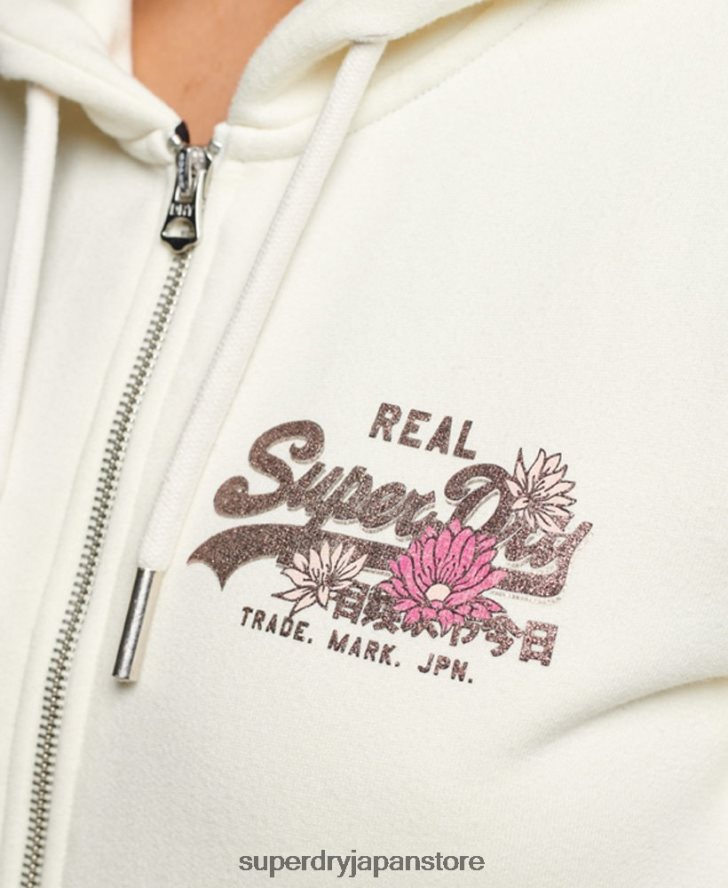 ヴィンテージロゴナラティブジップパーカー 女性 Superdry 衣類 ライトグレー 2J62PZ2282