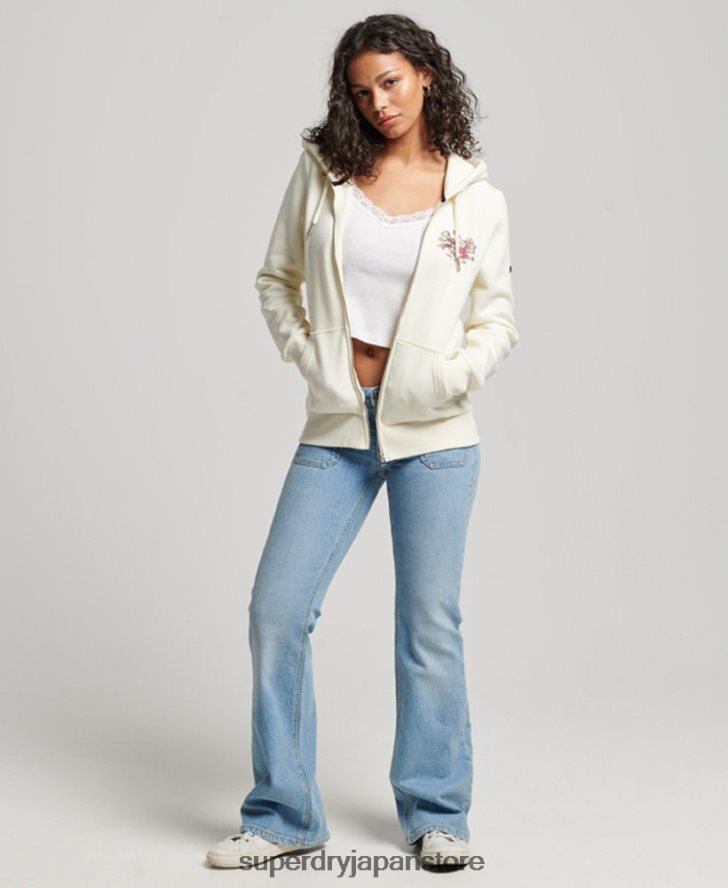ヴィンテージロゴナラティブジップパーカー 女性 Superdry 衣類 ライトグレー 2J62PZ2282