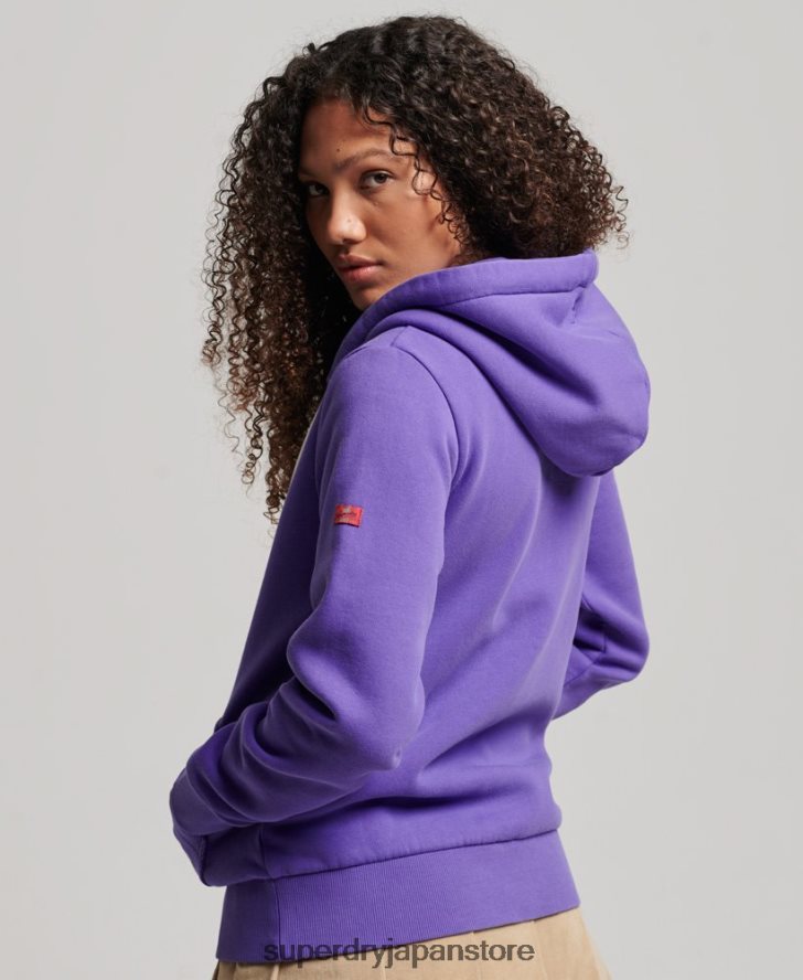 ヴィンテージロゴネオンジップパーカー 女性 Superdry 衣類 紫 2J62PZ2287