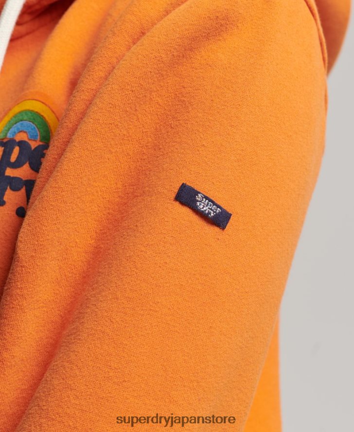ヴィンテージ レインボー ジップ パーカー 女性 Superdry 衣類 オレンジ 2J62PZ2288