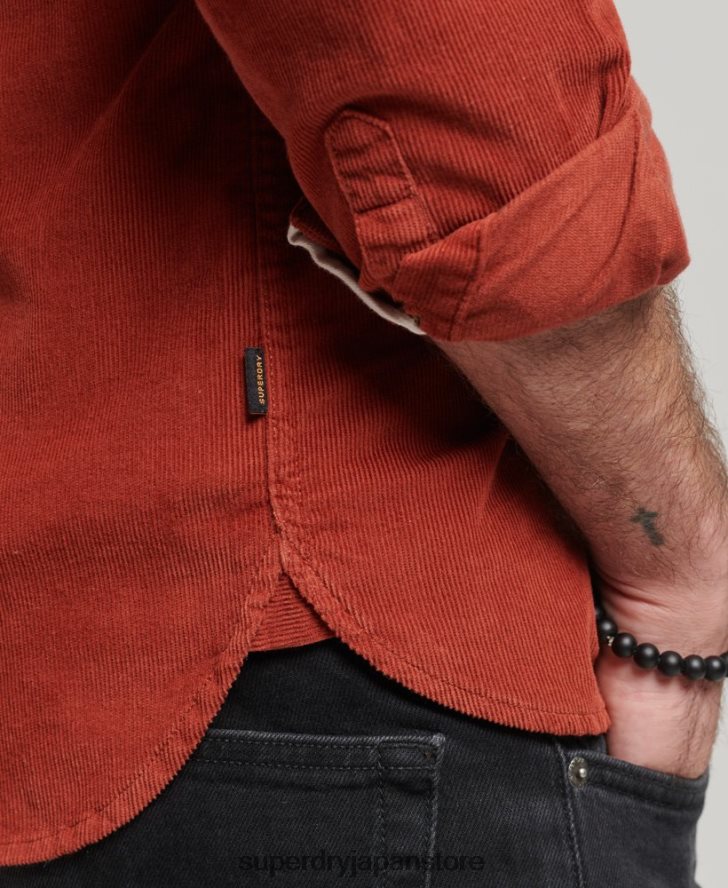トレイルズマンコードシャツ 男性 Superdry 衣類 茶色 2J62PZ228