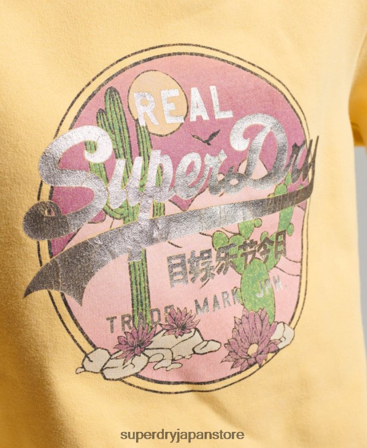 ヴィンテージロゴナラティブクルースウェットシャツ 女性 Superdry 衣類 金 2J62PZ2290