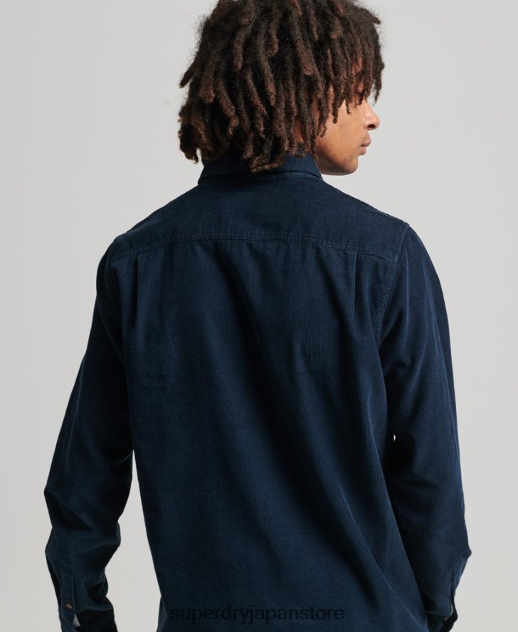 トレイルズマンコードシャツ 男性 Superdry 衣類 海軍 2J62PZ229
