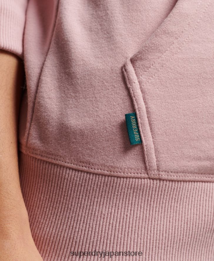 ヴィンテージロゴ刺繍ジップパーカー 女性 Superdry 衣類 ピンク 2J62PZ2300