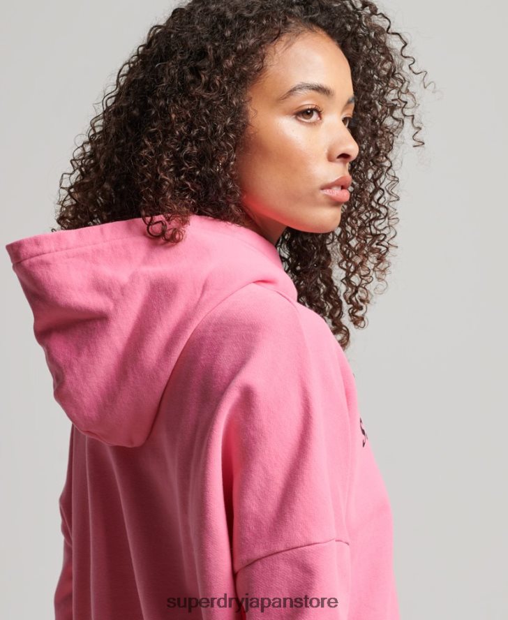 コアスポーツクロップボックスパーカー 女性 Superdry 衣類 ピンク 2J62PZ2303
